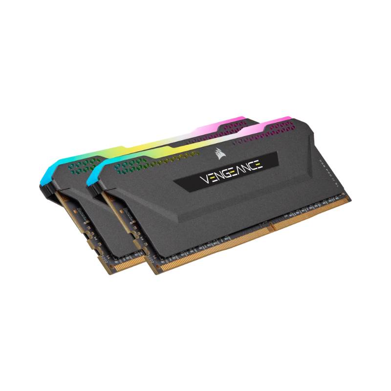 แรม Corsair VENGEANCE RGB PRO SL Black DDR4 16GB (8GBx2) 3600MHz Ram (CMH16GX4M2D3600C18) 3