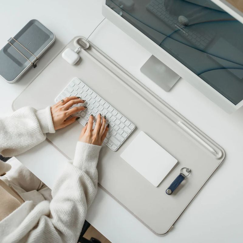 แผ่นรองโต๊ะ Orbitkey Desk Mat Medium Stone