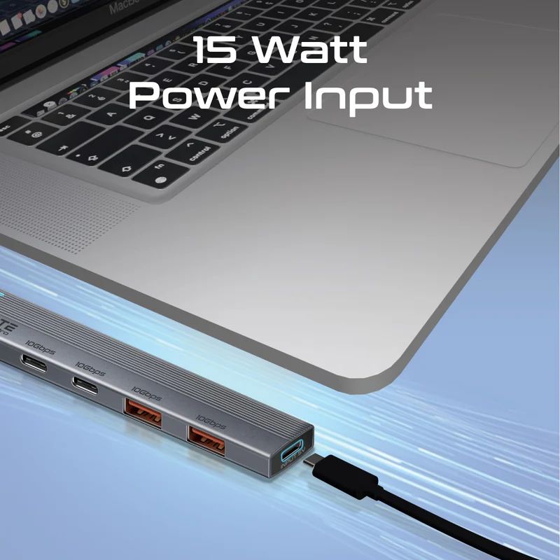 ตัวแปลง Promate LiteHub-Pro 4-in-1 USB-C Hub Grey