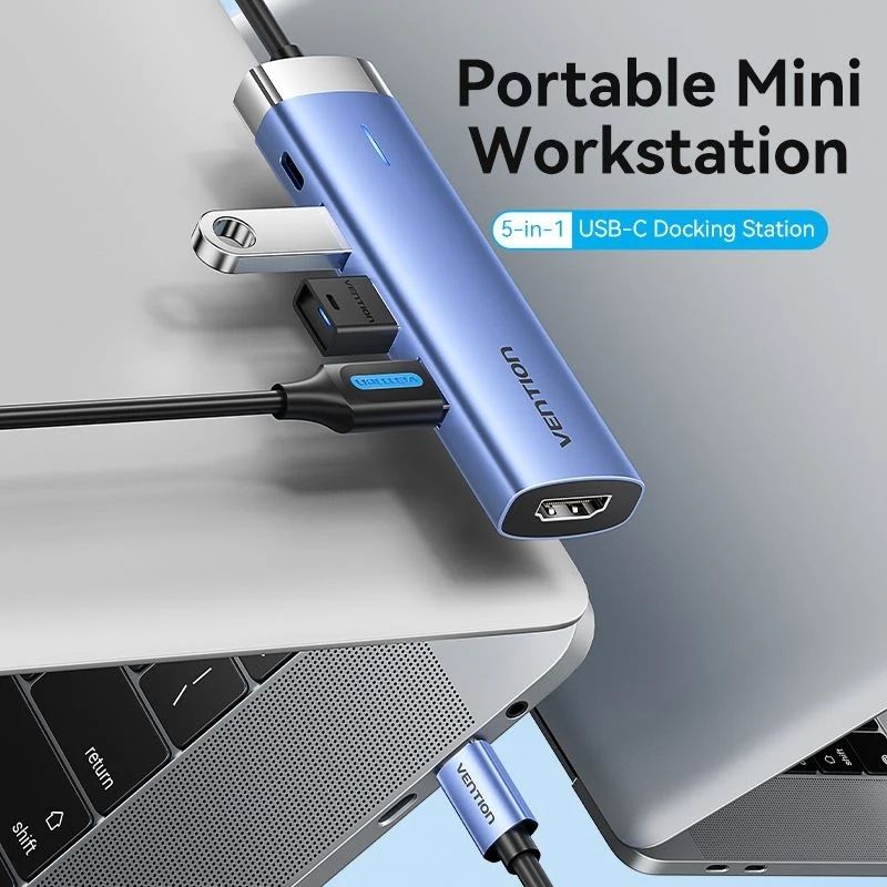 ตัวแปลง Vention TGESB 5-in-1 USB-C Hub Blue 2