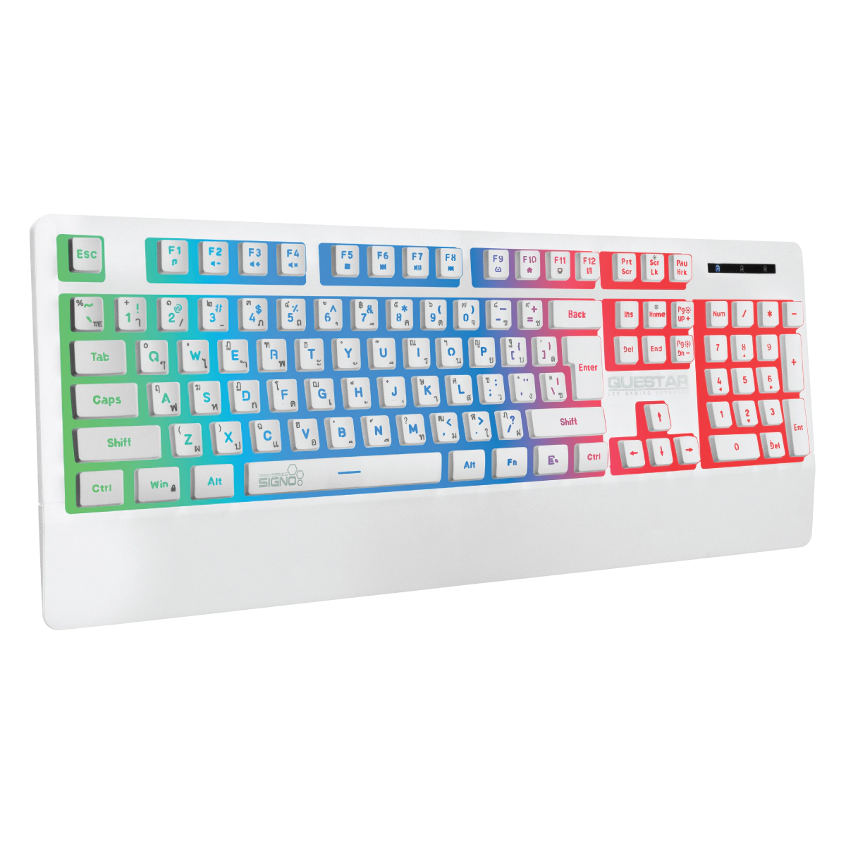 คีย์บอร์ด Signo KB-713 QUESTAR Gaming Keyboard (EN/TH) White