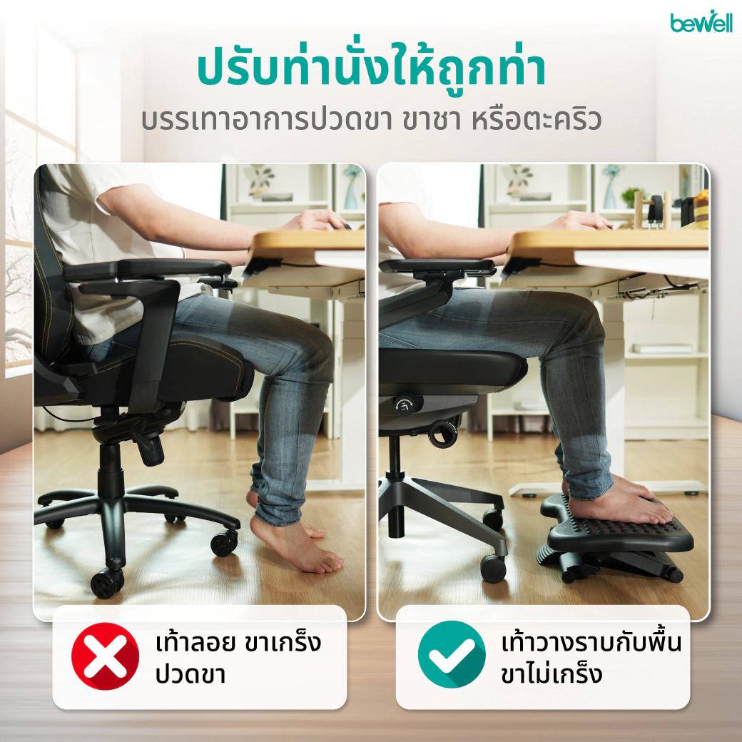 ที่พักเท้า Bewell Adjustable Ergonomic Footrest