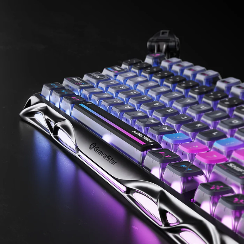 คีย์บอร์ด GravaStar Mercury K1 Pro 75% Wireless Mechanical Gaming Keyboard Cyberpunk