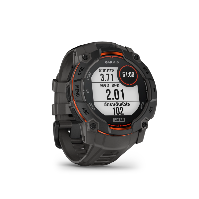 นาฬิกา Garmin Instinct 3 Solar Smart Watch 50mm Black with Charcoal Band
