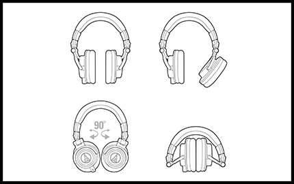 Audio-Technica-ATH-M50x-design หูฟัง Audio-Technica ATH-M50x Headphone