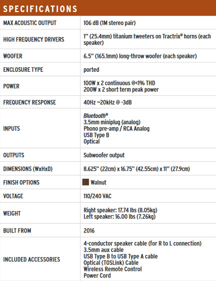 Klipsch-The-Sixes-ts Klipsch The Sixes Powered Speaker Tech Spec