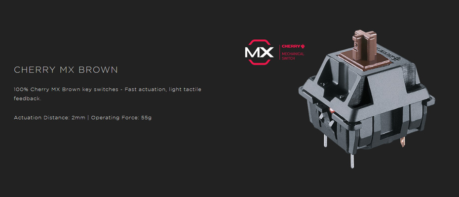 Brown-Cherry-MX คีย์บอร์ด Corsair K95 RGB Platinum Mechanical Keyboard Brown Switch (Thai) Brown