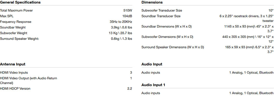 JBL-Bar-5-ts ลำโพง JBL Bar 5.1 Sound Bar Speaker Tech Spec
