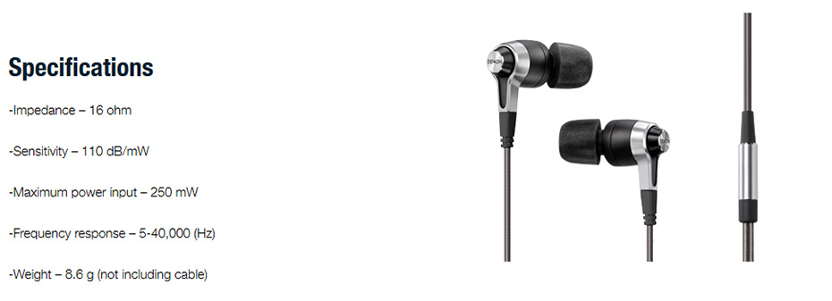 c720-ts หูฟัง DENON AHC-720 In-Ear Tech Spec