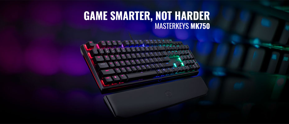 mk750-01 คีย์บอร์ด Cooler Master MK750 RGB Mechanical Keyboard Cherry MX Red ราคา