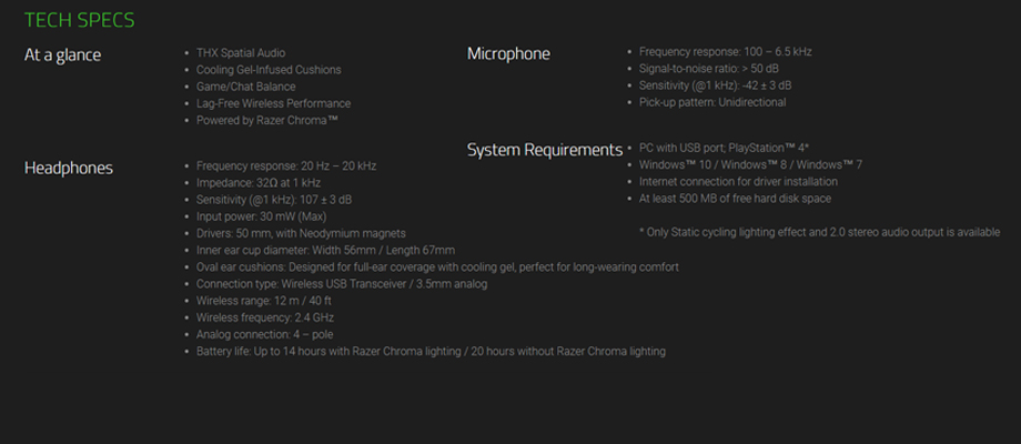razer nari spec razer nari สเปค