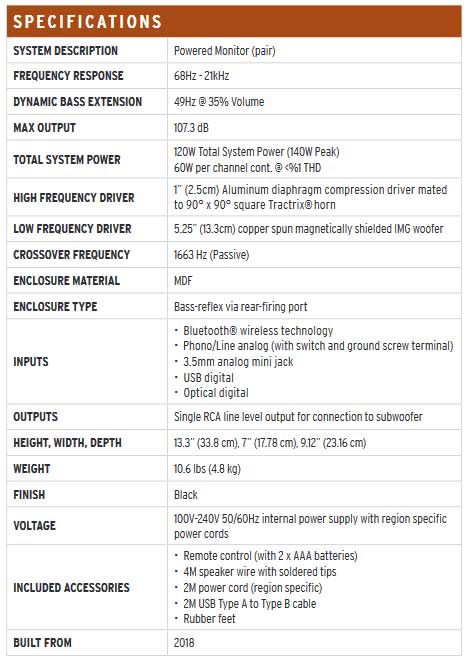 r-51-ts ลำโพง Klipsch R-51PM Powered Speaker Tech Spec