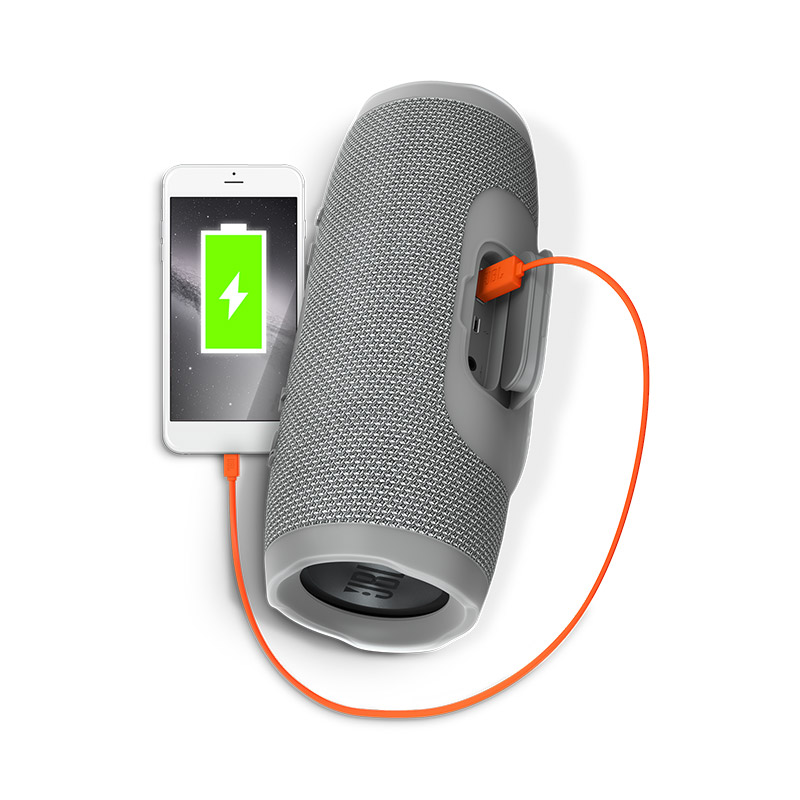 ลำโพง JBL Charge 3 Portable Bluetooth Speaker Grey