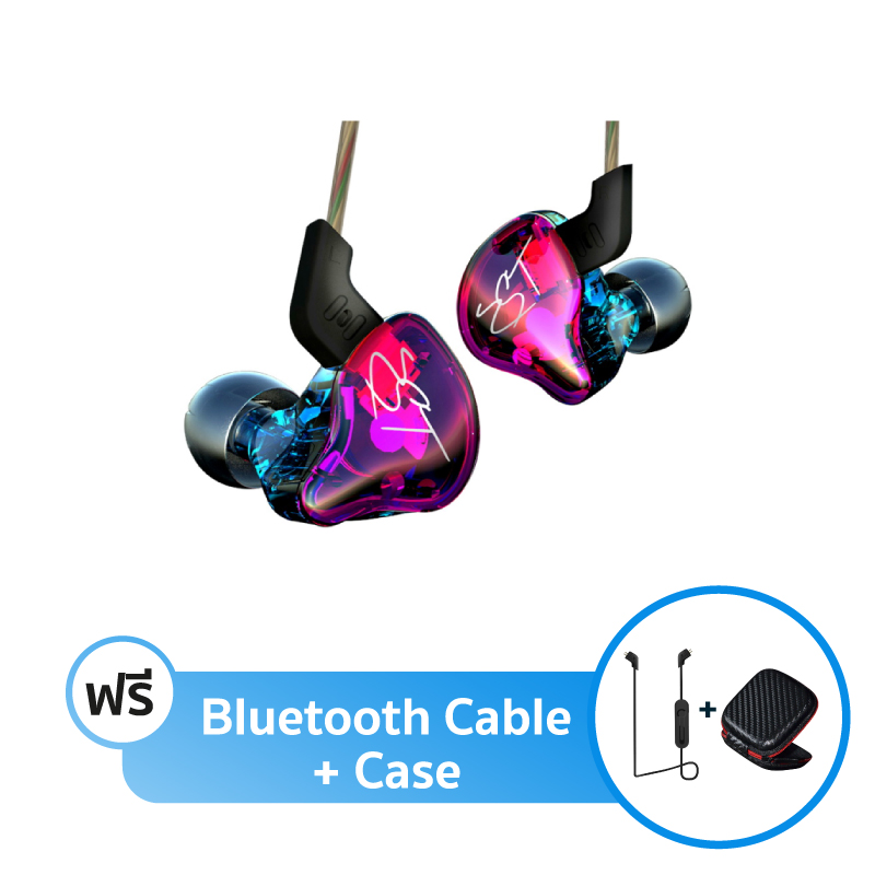 ชุดหูฟัง KZ ZST + สาย Bluetooth + เคส ชุดหูฟัง KZ ZST + สาย Bluetooth + เคส