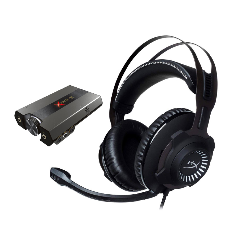 ชุดหูฟังเล่นเกม HyperX Cloud Revolver + Creative G6 ชุดหูฟังเล่นเกม HyperX Cloud Revolver + Creative G6