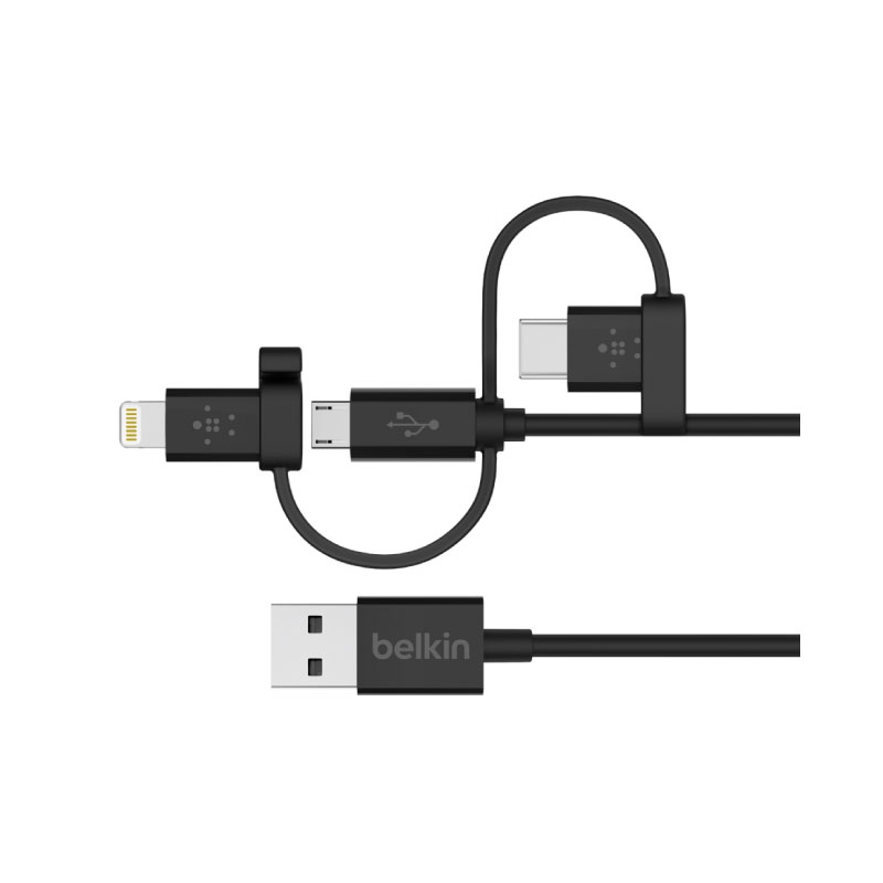 สายแปลง Belkin Micro USB-B to Lightning Adapter and USB-C Adapter Sync and Charge Cable สายแปลง Belkin Micro USB-B to Lightning Adapter and USB-C Adapter Sync and Charge Cable