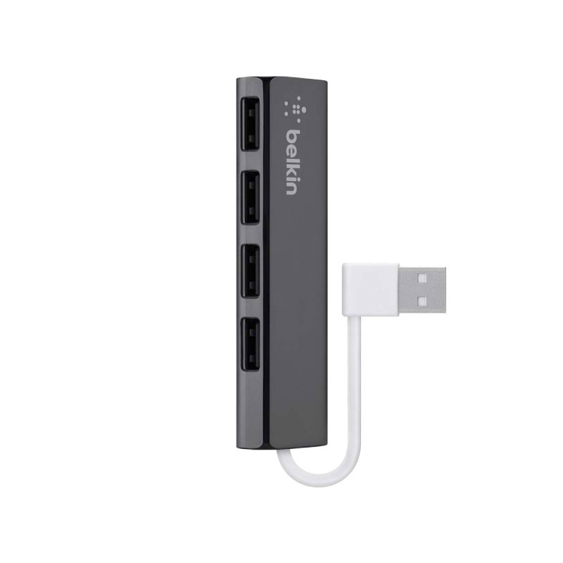 แท่นชาร์จ Belkin USB 2.0 Ultraslim 4-Port Travel Hub แท่นชาร์จ Belkin USB 2.0 Ultraslim 4-Port Travel Hub